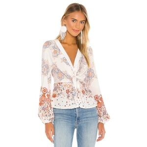 Free People Run Free Boho Tunic Top in Ivory